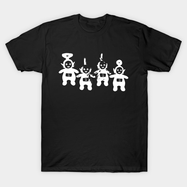 Tubby Crust / 1312 ACAB Punk Cartoon 666 (white ink) T-Shirt by maribethmadeit